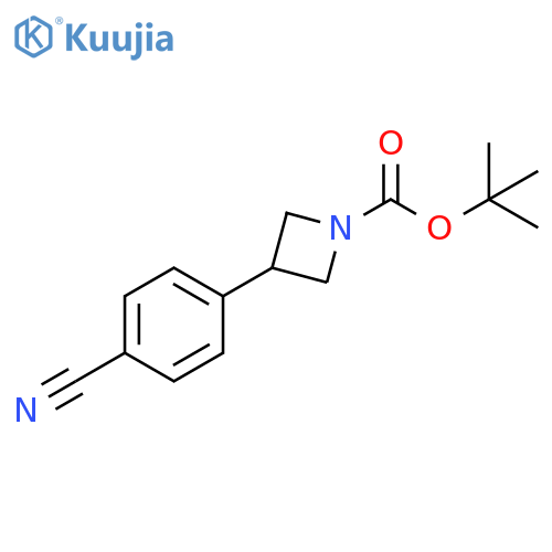 tert-butyl 3-(4-cyanophenyl)azetidine-1-carboxylate structure