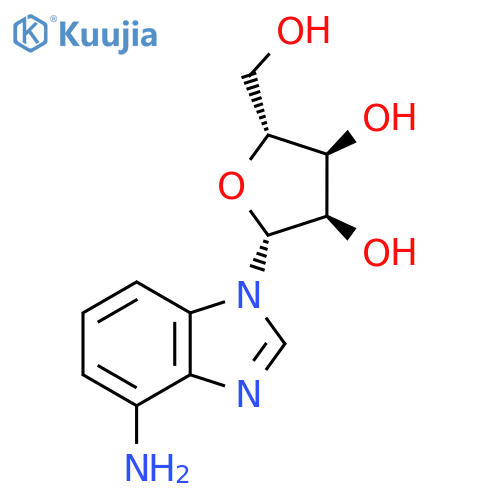 (2R,3R,4S,5R)-2-(4-Aminobenzimidazol-1-yl)-5-(hydroxymethyl)tetrahydrofuran-3,4-diol structure