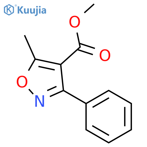 Methyl 5-methyl-3-phenyl-4-isoxazolecarboxylate structure