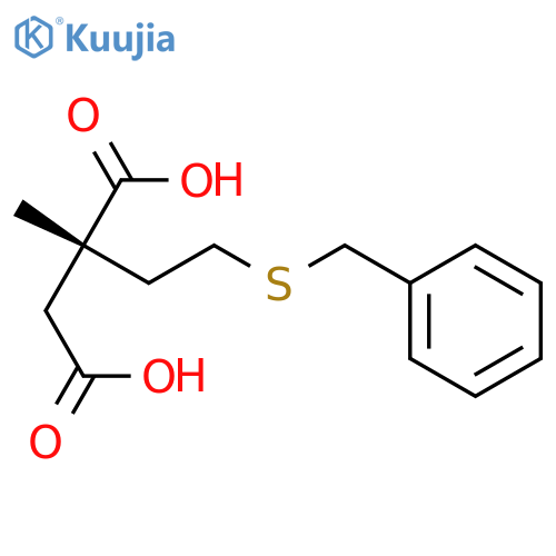 Butanedioic acid, 2-methyl-2-[2-[(phenylmethyl)thio]ethyl]-, (2S)- structure