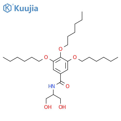 Benzamide, 3,4,5-tris(hexyloxy)-N-[2-hydroxy-1-(hydroxymethyl)ethyl]- structure