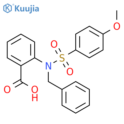 Benzoic acid, 2-[[(4-methoxyphenyl)sulfonyl](phenylmethyl)amino]- structure