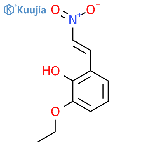 3-Ethoxy-2-hydroxy-B-nitrostyrene structure