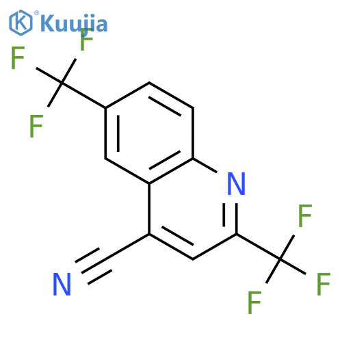 2,6-Bis(trifluoromethyl)quinoline-4-carbonitrile, 97% structure
