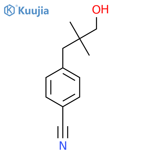 4-(3-hydroxy-2,2-dimethylpropyl)benzonitrile structure