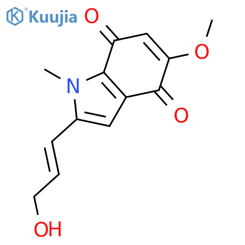 1H-Indole-4,7-dione, 2-(3-hydroxy-1-propenyl)-5-methoxy-1-methyl- structure