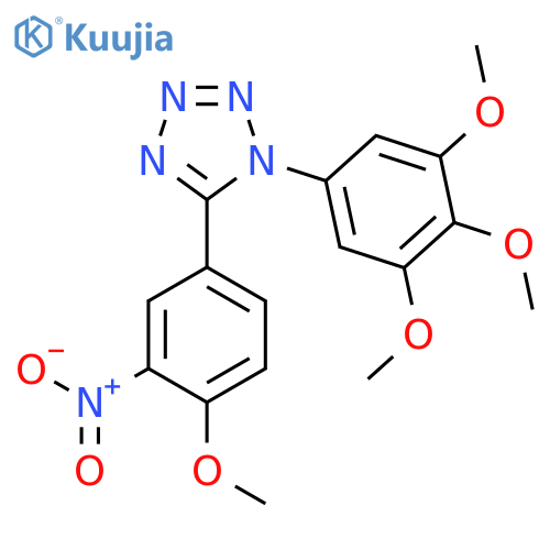 1H-Tetrazole, 5-(4-methoxy-3-nitrophenyl)-1-(3,4,5-trimethoxyphenyl)- structure