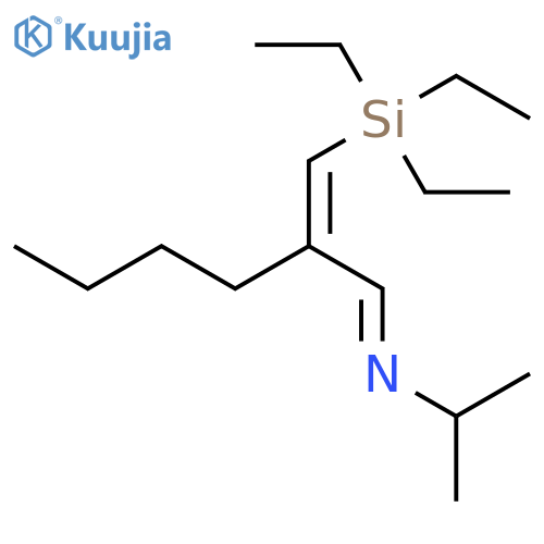 2-Propanamine, N-[(2Z)-2-[(triethylsilyl)methylene]hexylidene]-, (E)- structure