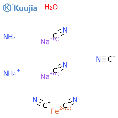Azanium;disodium;azane;iron(2+);pentacyanide;hydrate structure
