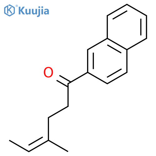 4-Hexen-1-one, 4-methyl-1-(2-naphthalenyl)-, (4E)- structure