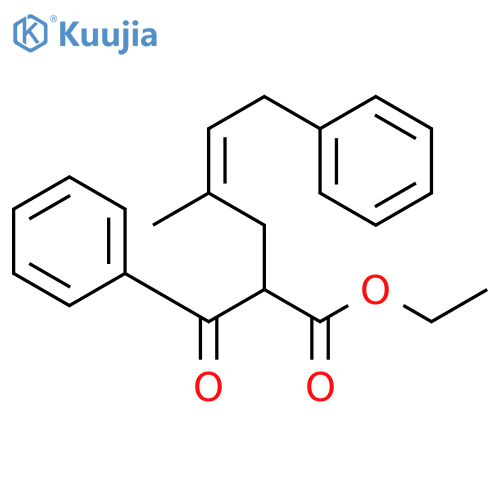 Benzenepropanoic acid, α-[(2E)-2-methyl-4-phenyl-2-buten-1-yl]-β-oxo-, ethyl ester structure