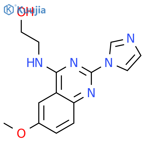 Ethanol, 2-[[2-(1H-imidazol-1-yl)-6-methoxy-4-quinazolinyl]amino]- structure