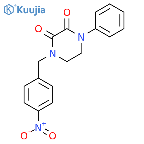 2,3-Piperazinedione, 1-[(4-nitrophenyl)methyl]-4-phenyl- structure