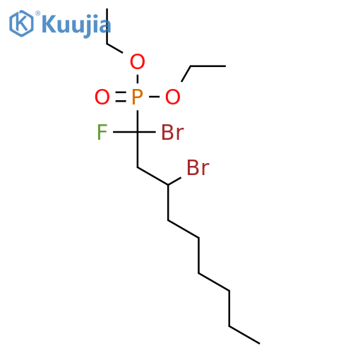 Phosphonic acid, (1,3-dibromo-1-fluorononyl)-, diethyl ester structure