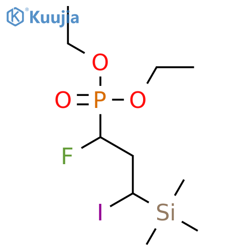 Phosphonic acid, [1-fluoro-3-iodo-3-(trimethylsilyl)propyl]-, diethyl ester structure