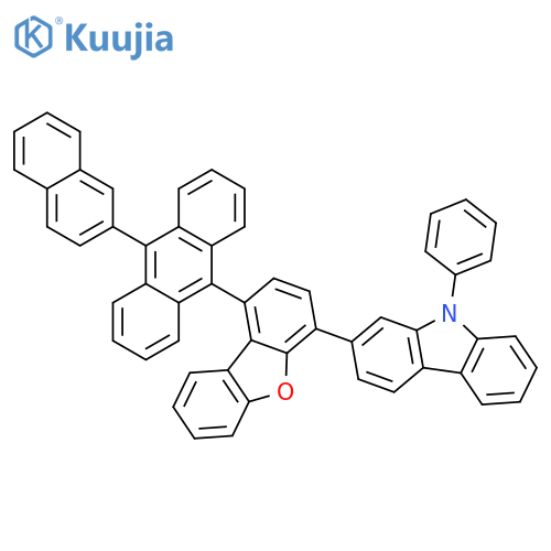 9H-Carbazole, 2-[1-[10-(2-naphthalenyl)-9-anthracenyl]-4-dibenzofuranyl]-9-phenyl- structure
