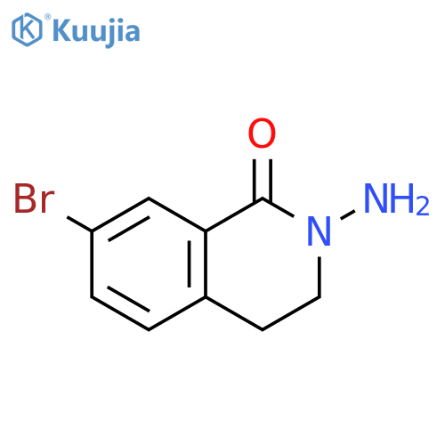 2-amino-7-bromo-1,2,3,4-tetrahydroisoquinolin-1-one structure