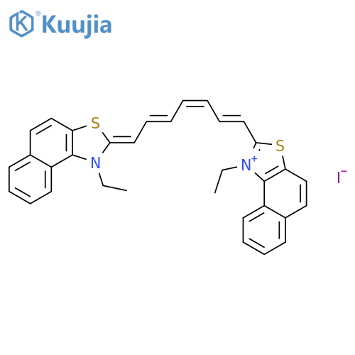 Naphtho[1,2-d]thiazolium,1-ethyl-2-[7-(1-ethylnaphtho[1,2-d]thiazol-2(1H)-ylidene)-1,3,5-heptatrien-1-yl]-,iodide (1:1) structure