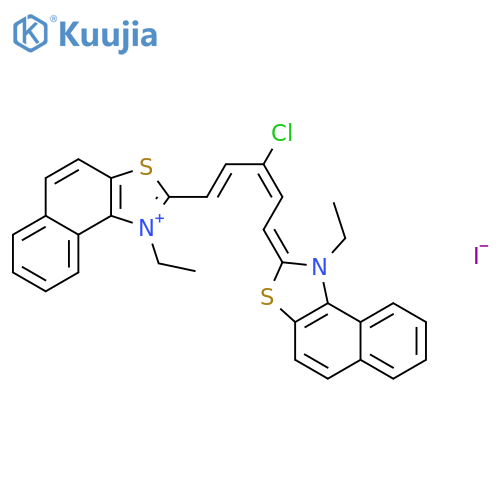 2-[(1E,3Z,5E)-3-chloro-5-(1-ethylnaphtho[1,2-d][1,3]thiazol-2(1H)-ylidene)penta-1,3-dien-1-yl]-1-ethylnaphtho[1,2-d][1,3]thiazol-1-ium iodide structure