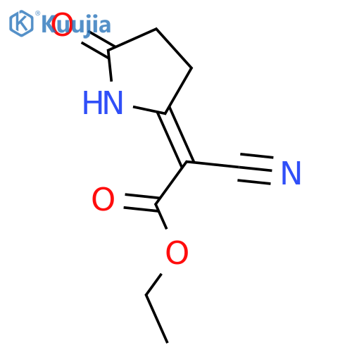 Acetic acid, cyano(5-oxo-2-pyrrolidinylidene)-, ethyl ester, (2Z)- structure