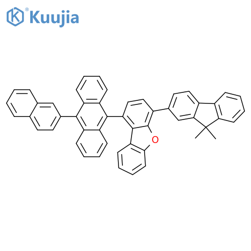 Dibenzofuran, 4-(9,9-dimethyl-9H-fluoren-2-yl)-1-[10-(2-naphthalenyl)-9-anthracenyl]- structure