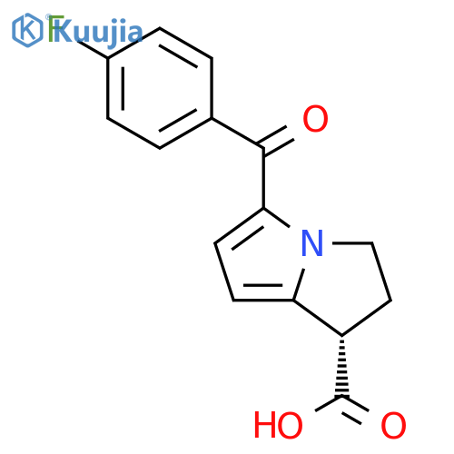 1H-Pyrrolizine-1-carboxylic acid, 5-(4-fluorobenzoyl)-2,3-dihydro-, (1S)- structure