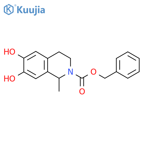 Benzyl 6,7-dihydroxy-1-methyl-1,2,3,4-tetrahydroisoquinoline-2-carboxylate structure