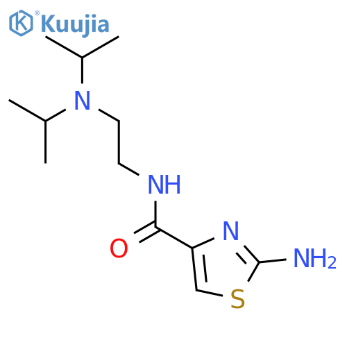 2-Amino-N-2-bis(1-methylethyl)aminoethyl-4-thiazolecarboxamide structure