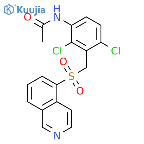 Acetamide, N-[2,4-dichloro-3-[(5-isoquinolinylsulfonyl)methyl]phenyl]- structure
