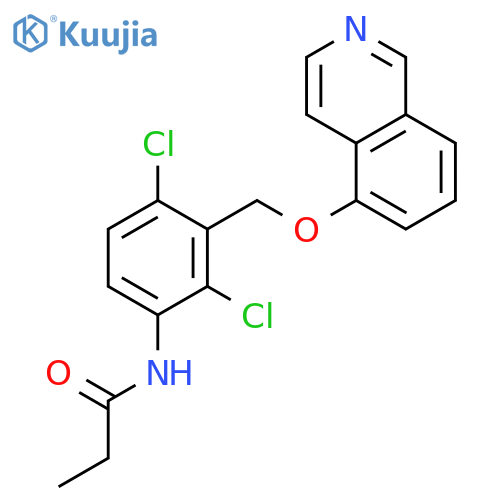 Propanamide, N-[2,4-dichloro-3-[(5-isoquinolinyloxy)methyl]phenyl]- structure