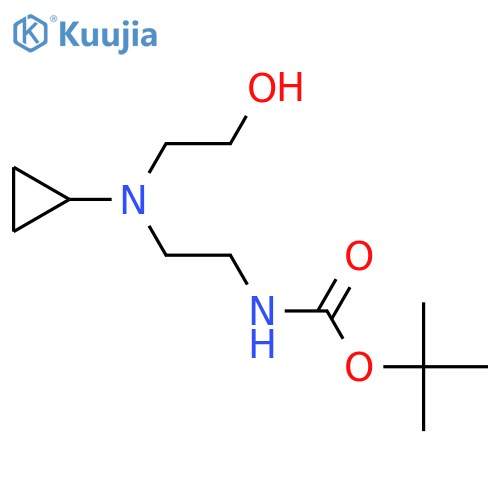 tert-butyl N-{2-[cyclopropyl(2-hydroxyethyl)amino]ethyl}carbamate structure