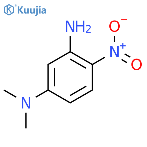 N1,N1-Dimethyl-4-nitrobenzene-1,3-diamine structure