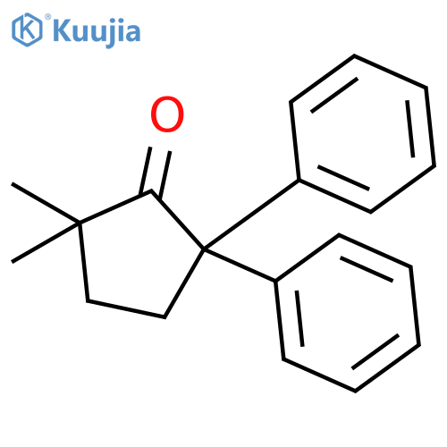 Cyclopentanone, 2,2-dimethyl-5,5-diphenyl- structure