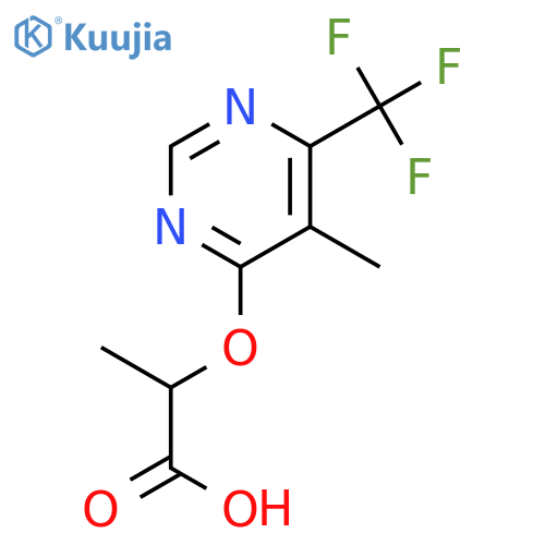 Propanoic acid, 2-[[5-methyl-6-(trifluoromethyl)-4-pyrimidinyl]oxy]- structure