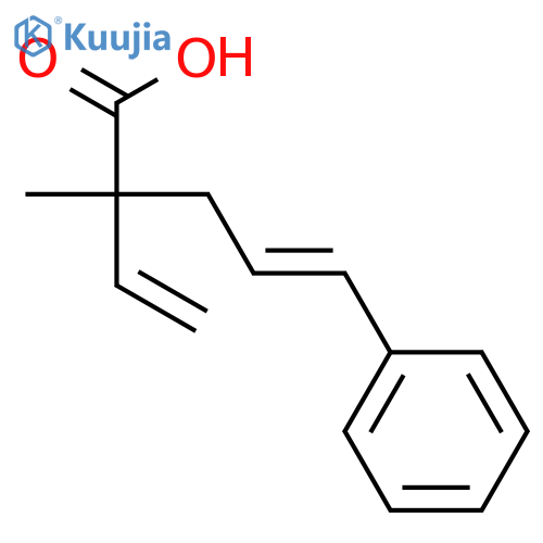 4-Pentenoic acid, 2-ethenyl-2-methyl-5-phenyl-, (4E)- structure