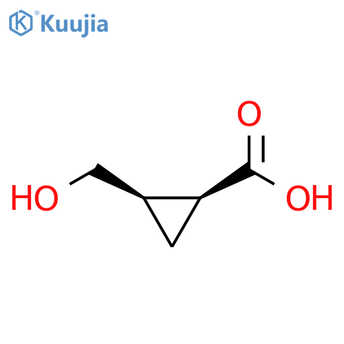 rac-(1R,2S)-2-(hydroxymethyl)cyclopropane-1-carboxylic acid structure