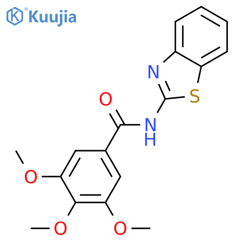 N-(1,3-benzothiazol-2-yl)-3,4,5-trimethoxybenzamide structure