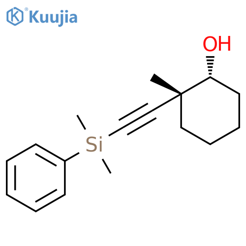 Cyclohexanol, 2-[(dimethylphenylsilyl)ethynyl]-2-methyl-, (1R,2R)-rel- structure