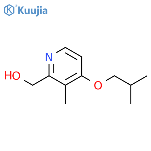 3-methyl-4-(2-methylpropoxy)pyridin-2-ylmethanol structure