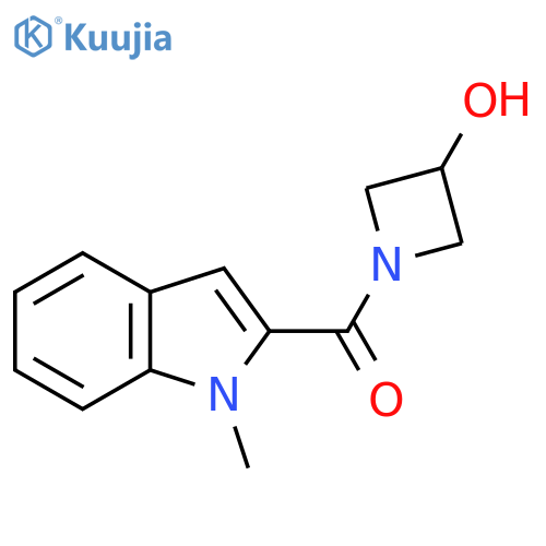 (3-hydroxyazetidin-1-yl)(1-methyl-1H-indol-2-yl)methanone structure