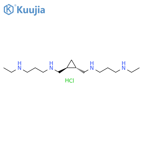 1,2-Cyclopropanedimethanamine, N,N'-bis[3-(ethylamino)propyl]-, hydrochloride (1:4), (1R,2R)-rel- structure