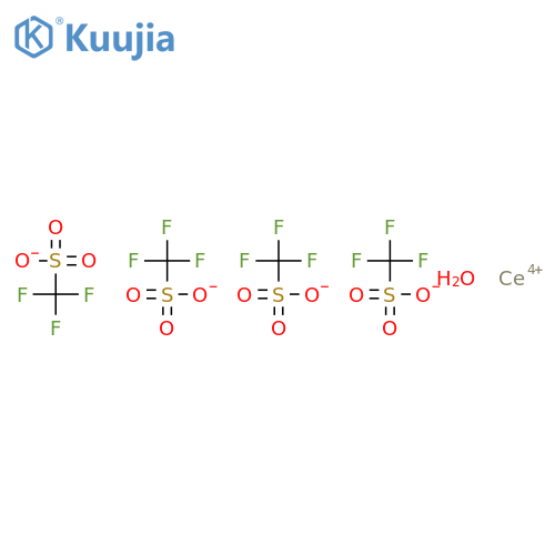 Methanesulfonic acid, 1,1,1-trifluoro-, cerium(3+) salt,hydrate (3:1:?) structure