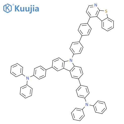 Benzenamine, 4,4'-[9-(4'-[1]benzothieno[2,3-b]pyridin-4-yl[1,1'-biphenyl]-4-yl)-9H-carbazole-3,6-diyl]bis[N,N-diphenyl- structure