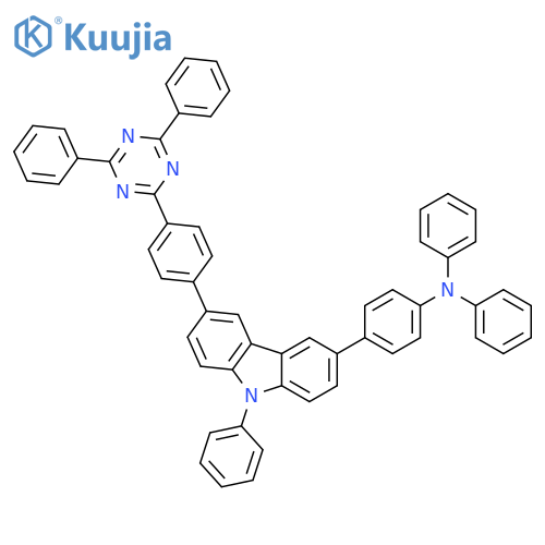 Benzenamine, 4-[6-[4-(4,6-diphenyl-1,3,5-triazin-2-yl)phenyl]-9-phenyl-9H-carbazol-3-yl]-N,N-diphenyl- structure