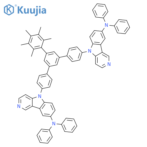 5H-Pyrido[4,3-b]indol-8-amine, 5,5'-[5'-(2,3,4,5,6-pentamethylphenyl)[1,1':3',1''-terphenyl]-4,4''-diyl]bis[N,N-diphenyl- structure