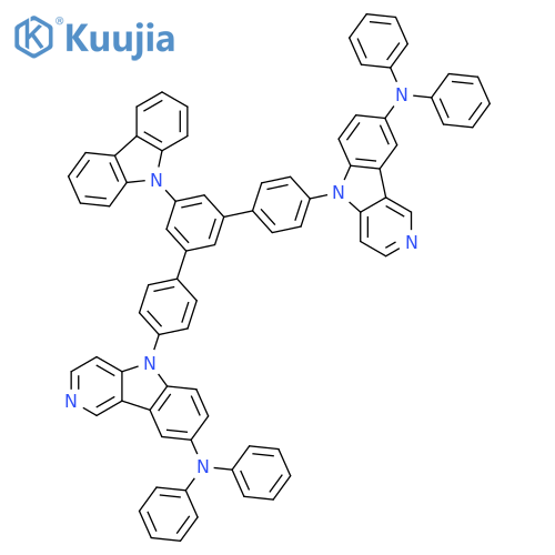 5H-Pyrido[4,3-b]indol-8-amine, 5,5'-[5'-(9H-carbazol-9-yl)[1,1':3',1''-terphenyl]-4,4''-diyl]bis[N,N-diphenyl- structure