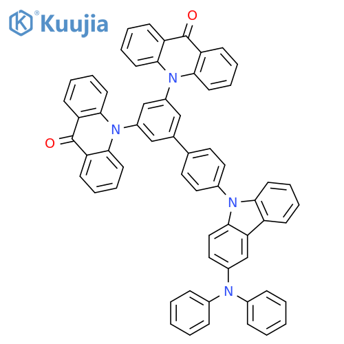 9(10H)-Acridinone, 10,10'-[4'-[3-(diphenylamino)-9H-carbazol-9-yl][1,1'-biphenyl]-3,5-diyl]bis- structure