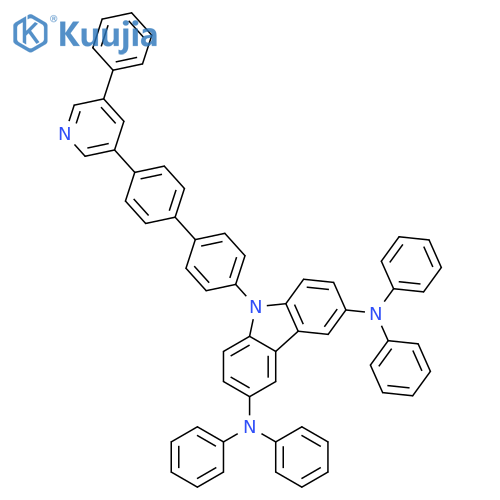 9H-Carbazole-3,6-diamine, N3,N3,N6,N6-tetraphenyl-9-[4'-(5-phenyl-3-pyridinyl)[1,1'-biphenyl]-4-yl]- structure