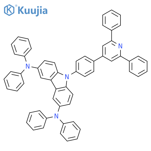 9H-Carbazole-3,6-diamine, 9-[4-(2,6-diphenyl-4-pyridinyl)phenyl]-N3,N3,N6,N6-tetraphenyl- structure