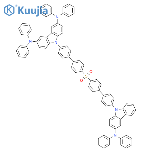 9H-Carbazole-3,6-diamine, 9-[4'-[[4'-[3-(diphenylamino)-9H-carbazol-9-yl][1,1'-biphenyl]-4-yl]sulfonyl][1,1'-biphenyl]-4-yl]-N3,N3,N6,N6-tetraphenyl- structure
